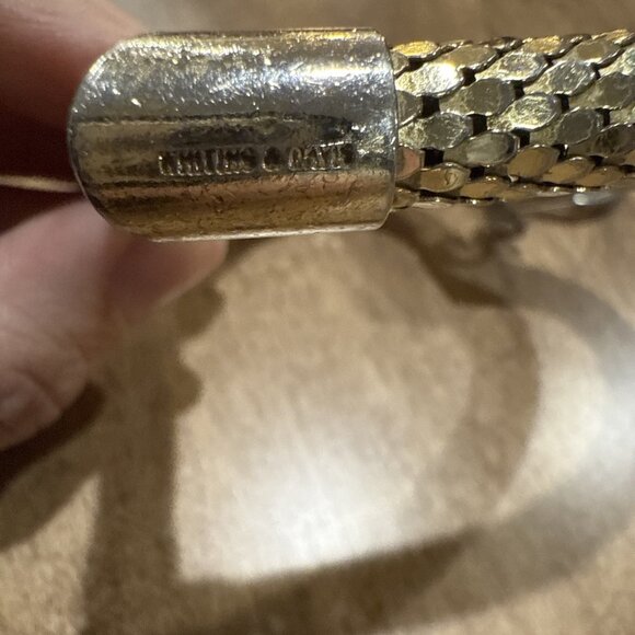 Vintage Whiting & Davis Snake Mesh Heart Key Chain - Picture 6 of 6